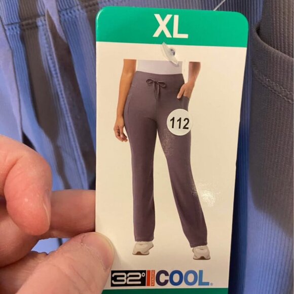 32 Degrees COOL Active Flare Pants XL- Excalibur Gray - Pockets - NWT - Picture 2 of 12